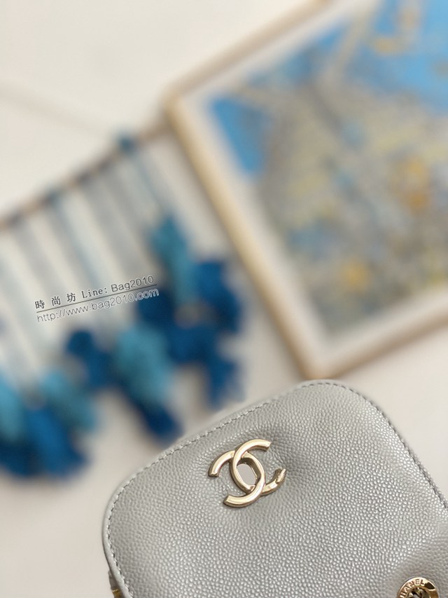 Chanel專櫃新款2022P雙肩背包 AS3530 香奈兒手提皮穿金屬鏈女士後背包 djc4639